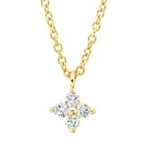 Collier 18 kt GG, mit ZÖ 42 cm, 4 Brill. 0,06 ct, TW-si