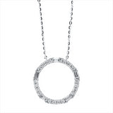 Collier 18 kt WG, mit ZÖ 40 cm + 43 cm, 5 Bag. 0,13 ct, TW-si, 20 Brill. 0,20 ct, TW-si
