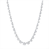 Collier 18 kt WG, 4 Brill. 0,18 ct, TW, 2 Brill. 0,11 ct, 2 Brill.0,17 ct, 1 Brill. 0,11 ct, TW-si, 20 Brill. 0,43 ct