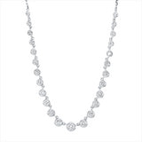 Collier 18 kt WG, 10 Brill. 0,37 ct, TW-si, 2 Brill. 0,12 ct, TW-si, 1 Brill. 0,08 ct, TW-si, 12 Brill. 0,20 ct