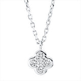 Collier 18 kt WG, mit ZÖ 40,6 cm & 43.2 cm, 4 Brill. 0,15 ct, TW-si, 1 Brill. 0,01 ct, TW-si