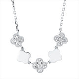 Collier 18 kt WG, mit ZÖ 40,6 cm & 43,2 cm, 4 Brill. 0,16 ct, TW-si, 8 Brill. 0,27 ct, TW-si, 3 Brill. 0,02 ct, TW-si
