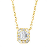 Collier 18 kt GG, mit ZÖ 38cm,40,6cm,43,2cm, 4 Bag. 0,07 ct,1 Sm.schliff 0,40 ct,6 Brill. 0,06 ct, TW-si