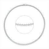 Collier 18 kt WG, 69 Brill. 3,14 ct, TW-si