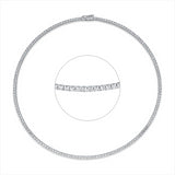 Collier 18 kt WG, 166 Brill. 4,88 ct, TW-si