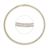 Collier 18 kt GG, 342 Brill. 14,56 ct, TW-si