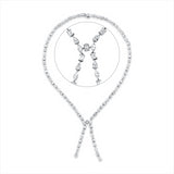 Collier 18 kt WG, 27 Tropfen 5,93 ct, 2 Oval 0,60 ct, 26 Sm.schliff 5,67 ct, 27 Nav. 6,10 ct, TW-si