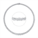 Collier 18 kt WG, 128 Tropfen 27,48 ct, F-vvs