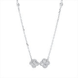 Collier 18 kt WG, 8 Brill. 0,25 ct, TW-pi, 48 Brill. 0,17 ct, TW-pi