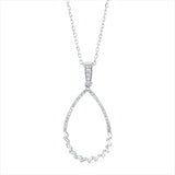 Collier 14 kt WG, mit Öse, 12 Bag. 0,12 ct, F-vsi, 31 Brill. 0,11 ct, F-si