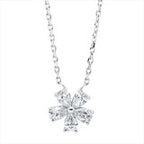Collier 18 kt WG, 5 Tropfen 0,44 ct, F-si