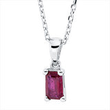 Collier 18 kt WG, mit Öse, 1 Rubin 0,61 ct rot