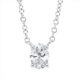 Collier 18 kt WG, 1 Oval 0,50 ct, TW-vsi