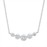 Collier 14 kt WG, 5 Brill. 0,25 ct, TW-vsi