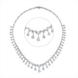 Collier 18 kt WG, 69 Tr. 11,88 ct, 34 Nav. 7,11 ct, F-vsi/si, 2 Tr. 1,05 ct, vvs, 1 Tr. 0,70 ct, vsi,