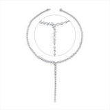 Collier 18 kt WG, 17 Tropfen 3,97 ct, F-vsi/si, 24 Tropfen 8,35 ct, F-vsi/si, 55 Tropfen 8,37 ct, F-vsi/si