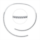 Collier 18 kt WG, 100 Brill. 6,78 ct, TW-vsi/si
