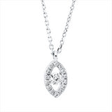 Collier 18 kt WG, mit ZÖ 40 cm, 15 Brill. 0,08 ct, TW-si