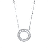 Collier 18 kt WG, mit ZÖ 40 cm, 58 Brill. 0,52 ct, TW-si