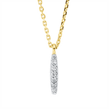 Collier 18 kt GG, mit ZÖ 42 cm, 7 Brill. 0,03 ct, TW-si