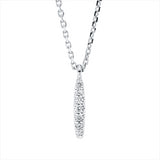Collier 18 kt WG, mit ZÖ 42 cm, 7 Brill. 0,03 ct, TW-si