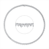 Collier 18 kt WG, 132 Brill. 13,19 ct, TW-vsi