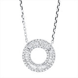 Collier 18 kt WG, 37 Trap. 0,15 ct, TW-vsi, 55 Brill. 0,14 ct, TW-vsi