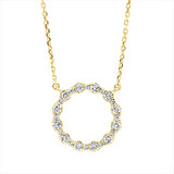 Collier 18 kt GG, Fassung rhodiniert, ZÖ 42 cm, 12 Brill. 0,20 ct, TW-si, 12 Brill. 0,04 ct, TW-si