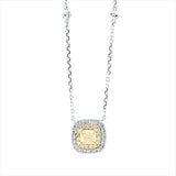 Collier 18 kt WG+GG, 6 Brill. 0,10 ct, TW-si, 20 Brill. 0,12 ct, TW-si, 16 Brill. 0,08 ct, gelb