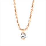 Collier 18 kt RG, 1 Brill. 0,06 ct, TW-si