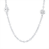 Collier 18 kt WG, 10 Brill. 0,28 ct, TW-si