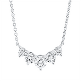 Collier 18 kt WG, 5 Brill. 0,58 ct, TW-si
