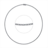 Collier 18 kt WG, 211 Brill. 4,06 ct, TW-si
