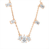 Collier 18 kt RG, 7 Tropfen 1,26 ct, TW-vsi