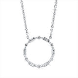 Collier 18 kt WG, 6 Bag. 0,25 ct, TW-si, 6 Brill. 0,11 ct, TW-si