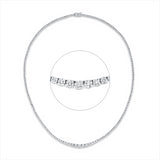Collier 18 kt WG, 201 Brill. 5,29 ct, TW-si