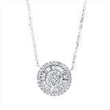 Collier 18 kt WG, mit ZÖ 38 cm,40.5cm, 25 Trap. 0,26 ct, TW-si, 35 Brill. 0,22 ct, TW-si