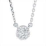 Collier 18 kt WG, mit ZÖ 42 cm, 1 Brill. 0,05 ct, TW-si, 8 Brill. 0,05 ct, TW-si