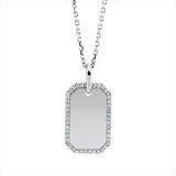 Collier 18 kt WG, mit ZÖ 40 & 43 cm, 46 Brill. 0,16 ct, F-vsi/si