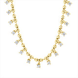 Collier 14 kt GG, 25 Brill. 1,00 ct, TW-si