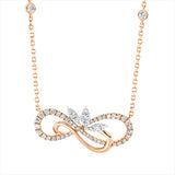 Collier 18 kt RG, 22 Brill.0,24 ct, TW-si, 26 Brill.0,15 ct, TW-si, 1 Brill.0,06 ct, TW-si, 6 Brill.0,23 ct,TW-si