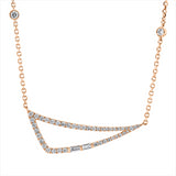 Collier 18 kt RG, 27 Brill.0,31 ct, TW-si, 16 Brill.0,07 ct, TW-si, 2 Bag.0,10 ct, F-vsi, 4 Brill.0,17 ct, TW-si