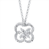 Collier 18 kt WG, 4 Nav. 0,33 ct, TW-si, 35 Brill. 0,27 ct, TW-si