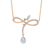 Collier 18 kt RG, 26 Brill.0,29 ct, TW-si, 34 Brill.0,18 ct, TW-si, 4 Bag.0,13 ct, F-vsi, 1 Brill.0,07 ct, TW-si