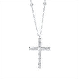 Collier 18 kt WG, 4 Brill. 0,09 ct, TW-si, 26 Brill. 0,10 ct, TW-si 1 Princ. 0,03 ct, 10 Bag. 0,17 ct, F-vsi/si,