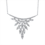 Collier 18 kt WG, 8 Brill. 0,26 ct, 12 Brill. 0,15 ct, 41 Brill. 0,23 ct, 1 Brill. 0,08 ct, 5 Brill. 0,30 ct, TW-si