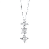 Collier 18 kt WG, mit ZÖ 40 cm + 43 cm, 12 Brill. 0,42 ct, I-pi, 3 Brill. 0,04 ct, I-pi