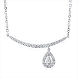 Collier 18 kt WG, 31 Brill. 0,20 ct, TW-si, 1 Brill. 0,08 ct, TW-si, 17 Brill. 0,19 ct, TW-si