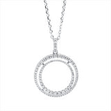 Collier 18 kt WG, mit ZÖ 40 cm + 43 cm, 95 Brill. 0,51 ct, TW-si