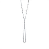 Collier 14 kt WG, 9 Dia. 0,03 ct, TW-pi, 53 Dia. 0,10 ct, TW-pi